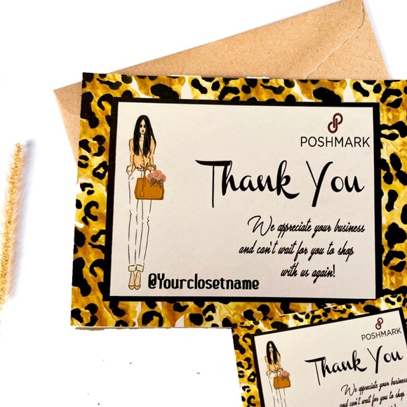 Thank You Business Card (100 count) , Customizable Packaging Cards for Business - Picture 2 of 11